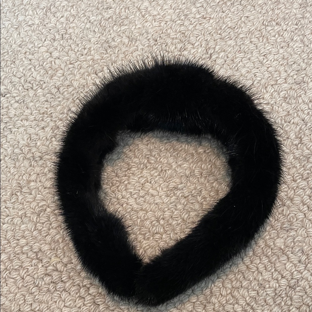 Gretchen Scott Designs Black Mink Hairband, never worn